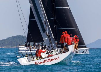 Phuket King’s Cup, Day 4. The wind still won’t really fill in. One half-decent race, and a second for the quick boats, but everyone else sent home.