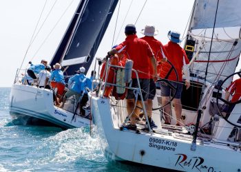 Phuket King’s Cup, Day 4. The wind still won’t really fill in. One half-decent race, and a second for the quick boats, but everyone else sent home.