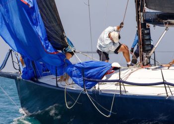 Phuket King’s Cup, Day 4. The wind still won’t really fill in. One half-decent race, and a second for the quick boats, but everyone else sent home.