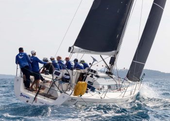 Phuket King’s Cup, Day 5. The wind has arrived at last. Not huge, but plenty enough for a couple of short races round the cans and a trip round the bushes.