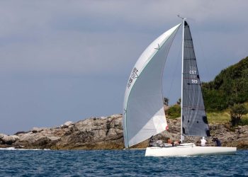 Phuket King’s Cup, Day 5. The wind has arrived at last. Not huge, but plenty enough for a couple of short races round the cans and a trip round the bushes.