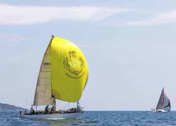 Phuket King’s Cup, Day 5. The wind has arrived at last. Not huge, but plenty enough for a couple of short races round the cans and a trip round the bushes.